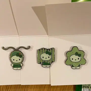 오사카 간사이 만박 조류 헬로키티 일본관 한정판 시크릿 핑배치 3개 세트