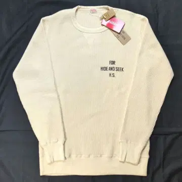 HS x Healthknit 헤비 와플 맨투맨 M 내추럴 미사용