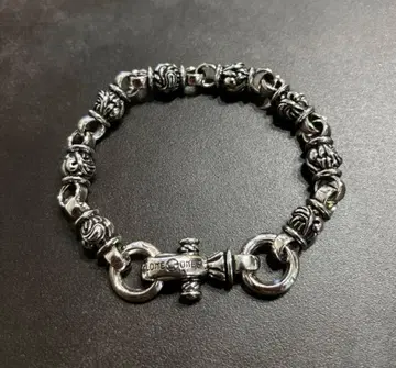 실버 비즈 디자인 팔찌