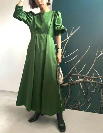 AMERI PUFF SLEEVE FLARED DRESS vintage