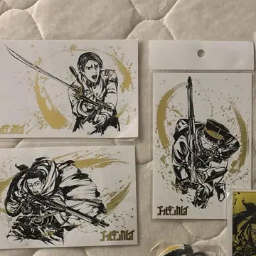골든 카무이 먹그림 금박 엽서 전 3종 세트 스기모토 코이토 오가타