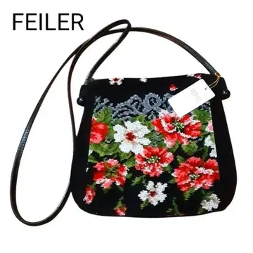 미사용 FEILER 페이러 꽃무늬 숄더백 아리에타