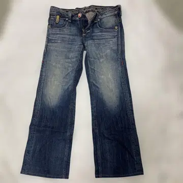 여성용 부츠컷 데님 다크 블루