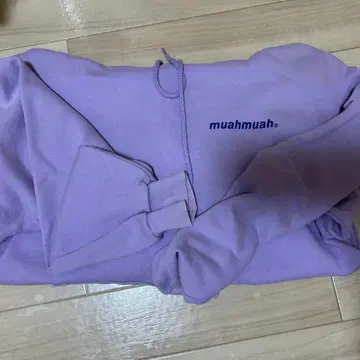 muhamuhah 후드 부착 후드티 라벤더