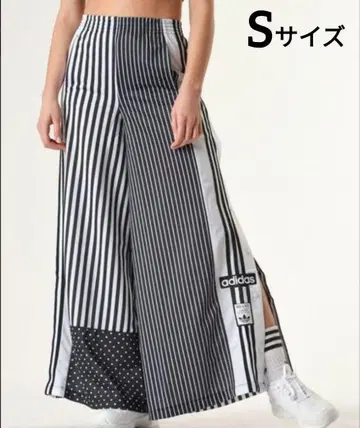 아디다스 오리지널 아디 블레이크 와이드 트랙 팬츠 S 화이트 블랙 스냅
