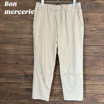[ 본머스리 ] Bon mercerie 베이지 치노 팬츠 테이퍼드 M