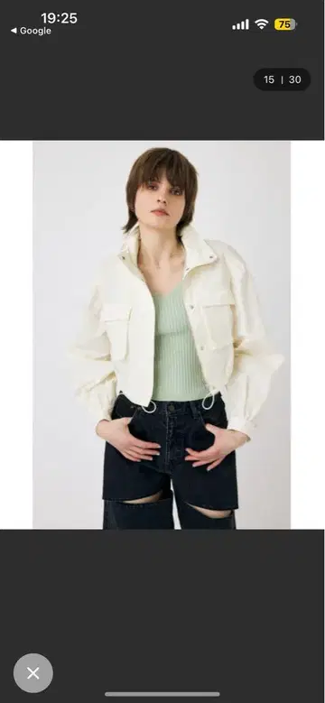 MOUSSY 크롭 카고 자켓