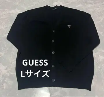 GUESS 블랙 V넥 가디건 L 사이즈