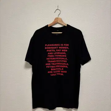 PLEASURES 블랙 T셔츠 L 사이즈