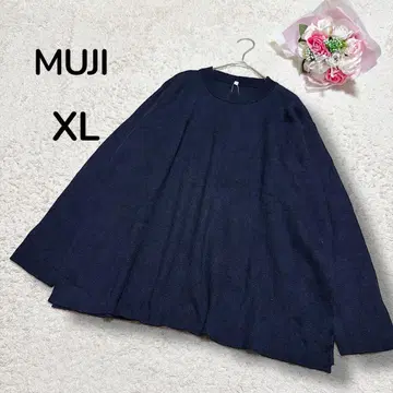 [무인양품] 새상품 크루넥 니트 풀오버 블랙 XL