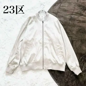 23구 텐셀 나일론 스트레치 MA-1 블루종 베이지 23SS