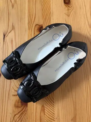 nouvelleRobe O 발레 슈즈 스퀘어 24cm 블랙