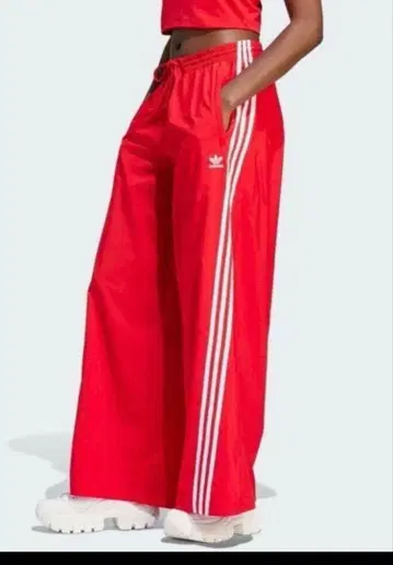 [ 완판 레어템 ] adidas 새틴 와이드 레그 팬츠 레드 사이즈: M