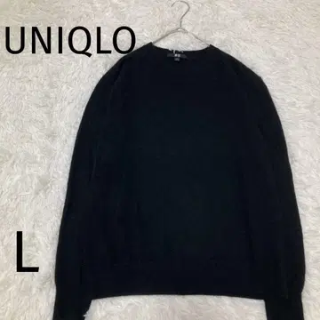 UNIQLO 캐시미어 100% 크루넥 스웨터 니트 블랙 L
