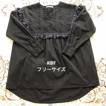 새상품급 KBF 프린지 자수 튜닉 블랙 캐주얼