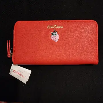 Cath Kidston 스트로베리 자수 장지갑 딸기 딸기 빨간색