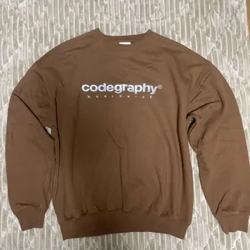 code:graphy 브라운 맨투맨 L 사이즈