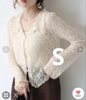 카스타네 카라 레이스 풀오버 아이보리 S