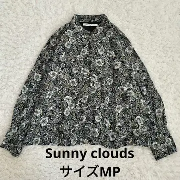 써니클라우드 겨울 꽃밭 블라우스 꽃무늬 밴드 카라 MP