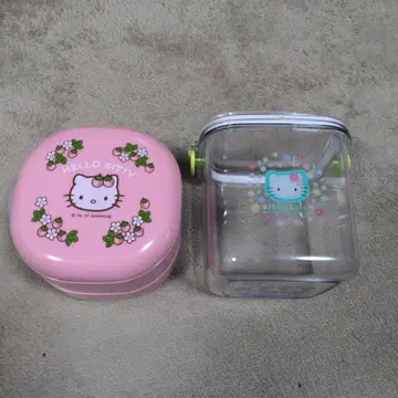 HELLO KITTY 도시락 박스 플라스틱 케이스 카오하나