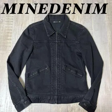 [ 정가 49,500엔 ] MINEDENIM 집업 블랙 데님 자켓