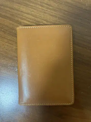 화이트하우스 콕스 가죽 명함지갑 카멜