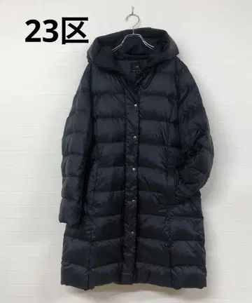z-651 23구 후드 부착 다운 자켓 블랙