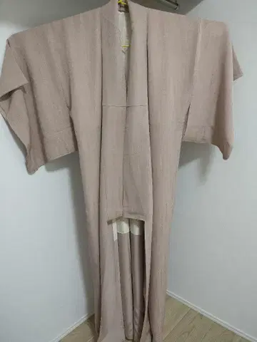 이로무지 기모노 히토츠몬 지몬 포함 시츠케츠 순수 실크