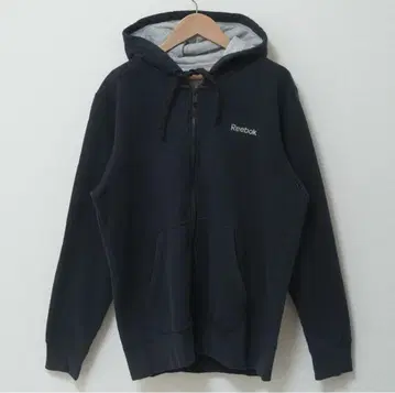 새상품급 리복 Reebok 지퍼 후드티 L 블랙 자수 J705