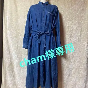 To b. by agnes b. 데님 셔츠 원피스