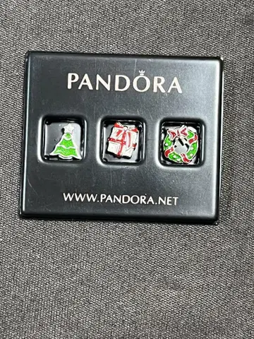Pandora 로켓 펜던트용 크리스마스 참 3개 세트