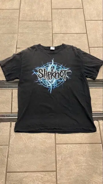 00s Slipknot 부트 티셔츠  선페이드