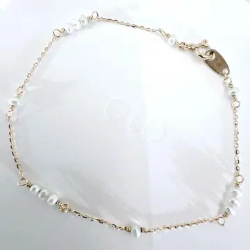 컨디션 최상 ete K10 화이트 펄 스테이션 팔찌 골드