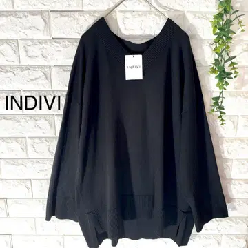 새상품 INDIVI 니트 인디비 블랙 스웨터