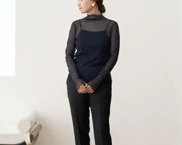 IENA 도트 튤 풀오버