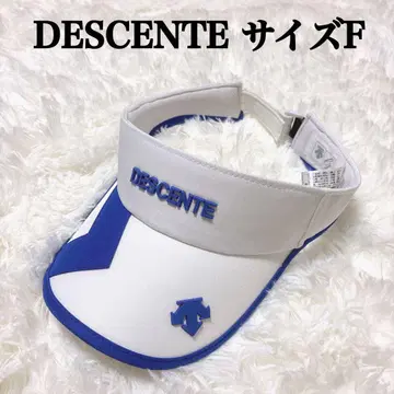 DESCENTE 바이저 사이즈 F 화이트/블루