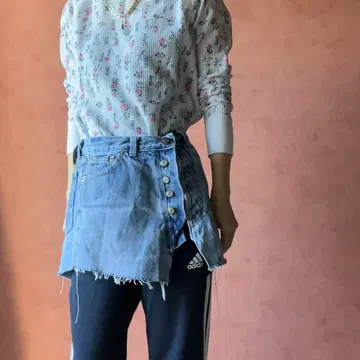 UK 빈티지 리바이스 501 리메이크 데님 스커트