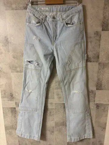 ZARA 플레어 데님 스냅 팬츠