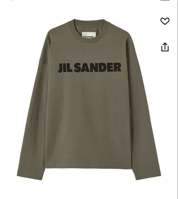 JIL SANDER 로고 프린트 긴팔 티셔츠