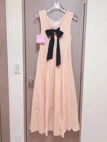 mite*핑크 원피스 F 사이즈 블랙 리본