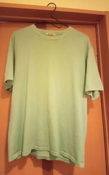 AURALEE Luster Plating Tee 코튼 T셔츠