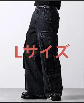 CLEL 3D 메니 포켓 데님 카고 팬츠 L 사이즈