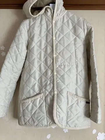 LAVENHAM 아이보리 퀼팅 자켓 38