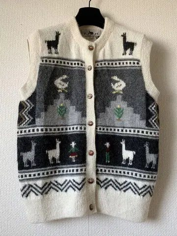 V.Pacos 파코스 알파카 100% 페루제 니트 베스트