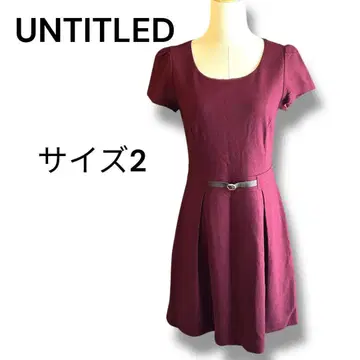 가을 옷 UNTITLED 언타이틀 버건디 반팔 원피스 사이즈 2