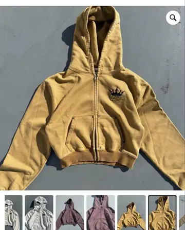 King Logo Pile Stitched Zip Hoodie