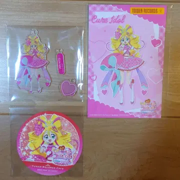 키미프리 타워 레코드 카페 큐어 아이돌 아크릴 키링 카드