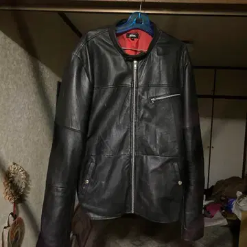 루빅 가죽 싱글 라이더 자켓