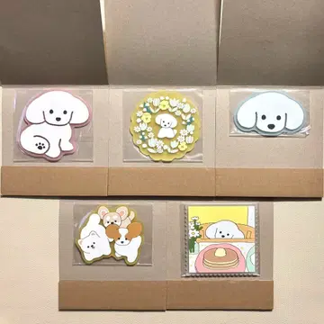 가챠 여러가지 강아지 러버 코스터 컴플리트 전 5종 세트