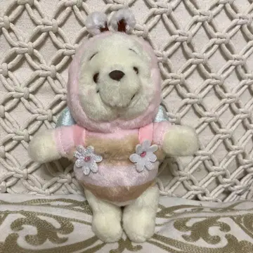 곰돌이 푸 봉제 인형 키링 핑크 HONEY DAY 디즈니